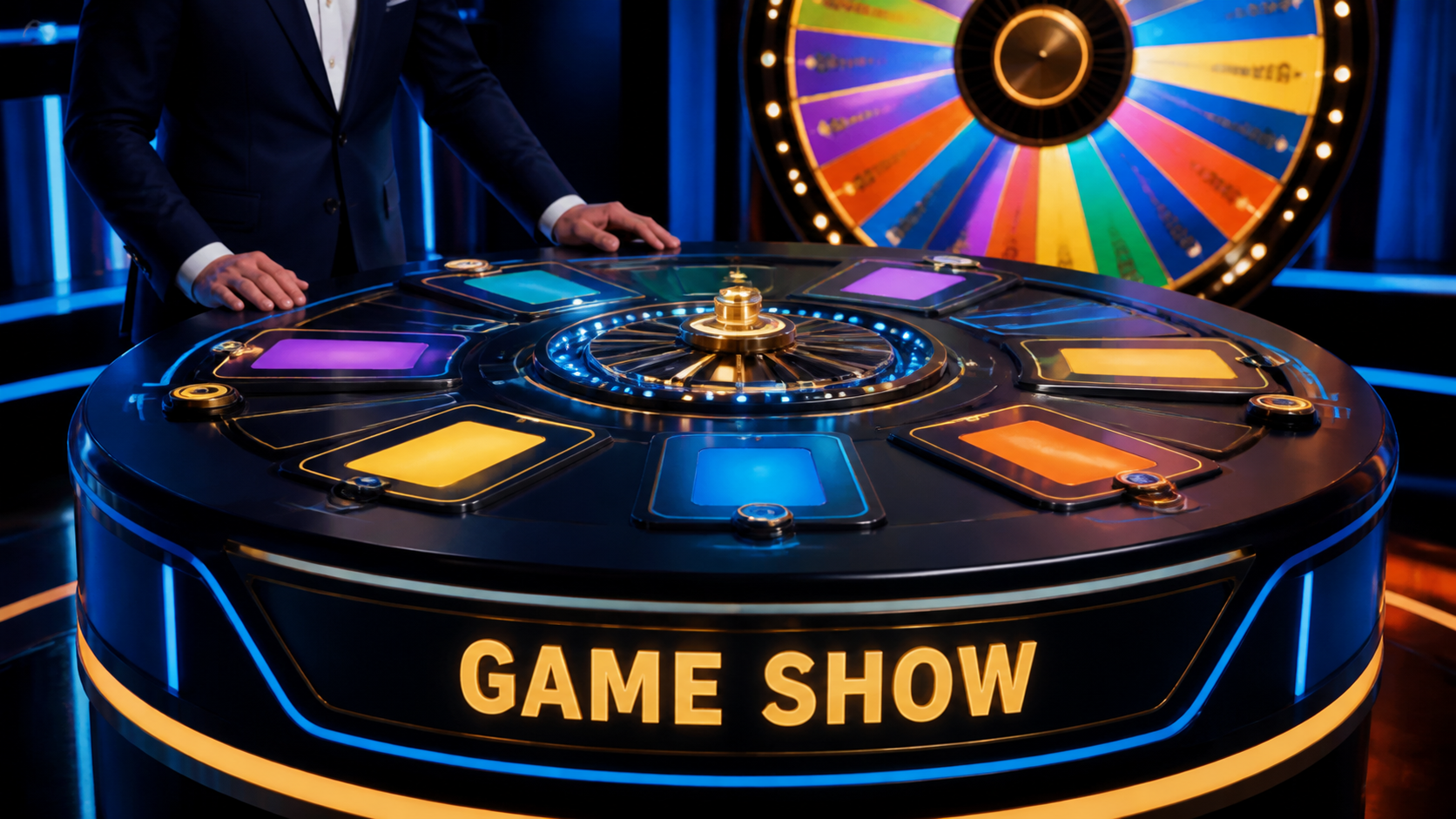 Colourful presenter-led casino game show